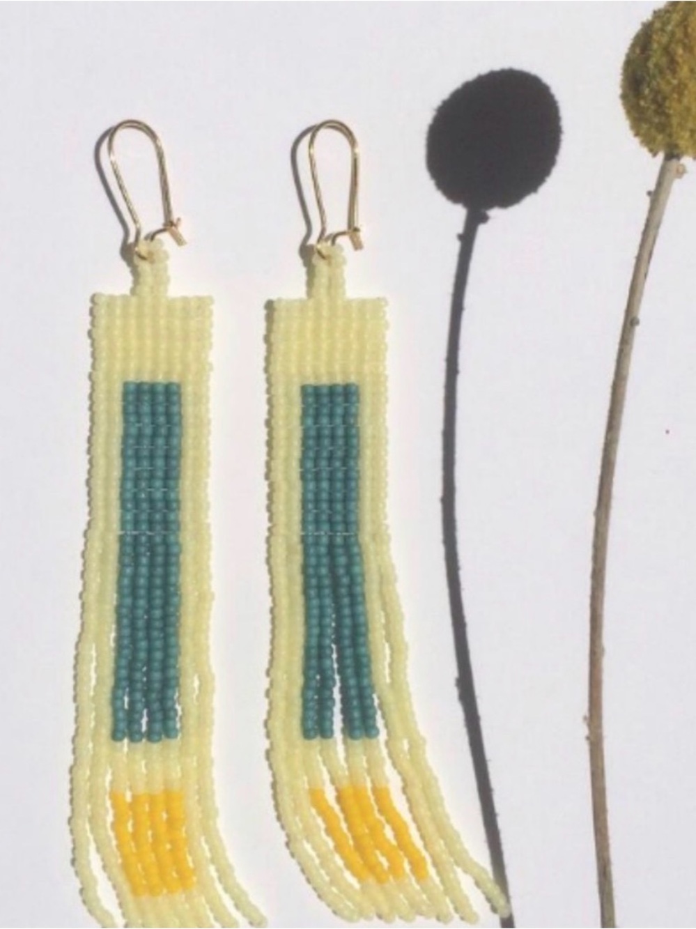 NEW | Handmade Japanese Glass Bead Fringe Earrings